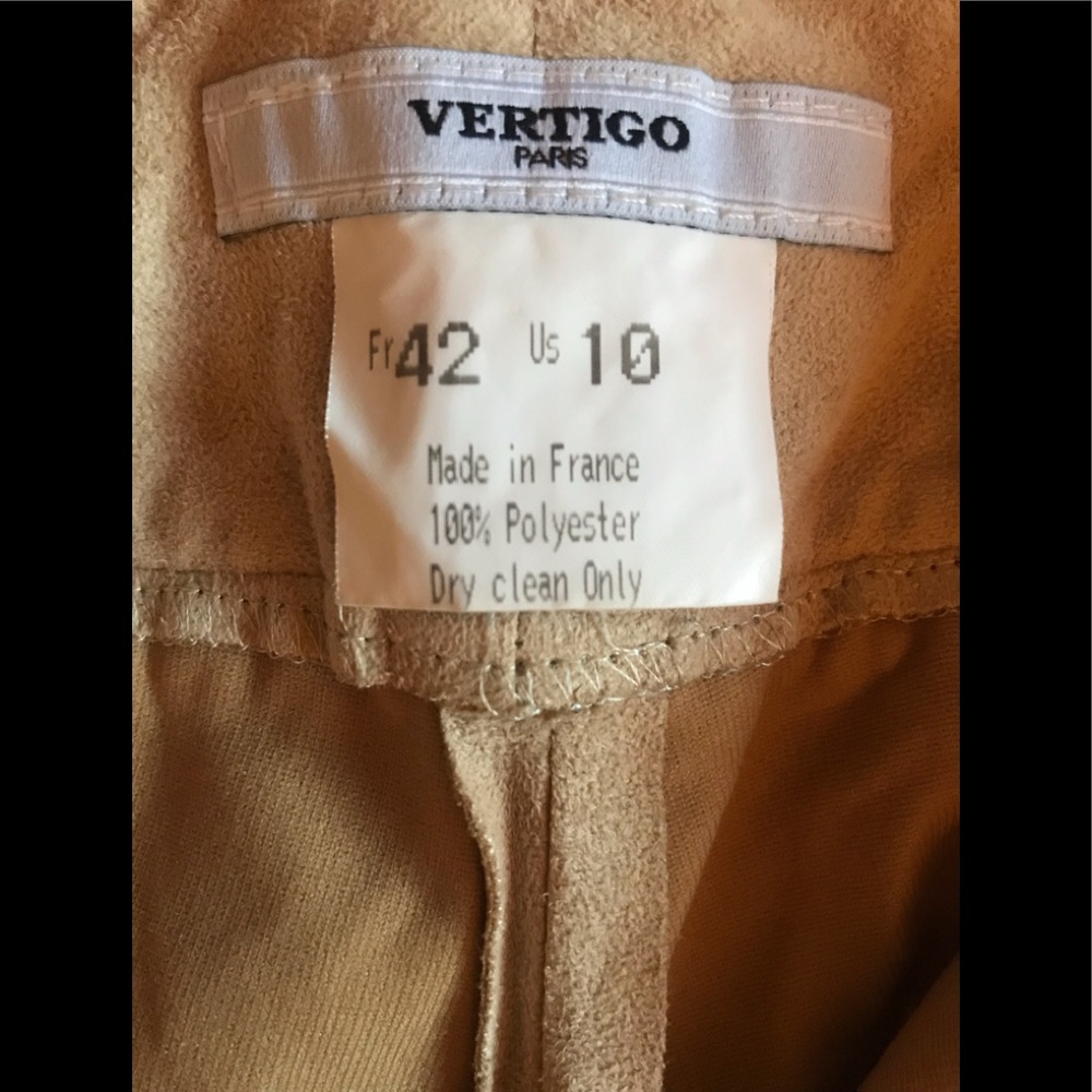 VERTIGO PARIS ,FRANCE made ,size 42 France US 10  swede leather like fabric - Picture 15 of 16